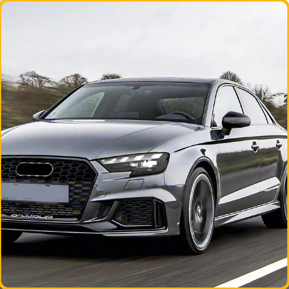 Фото Передние фары для AUDI A3 8V 2017-2020, модернизированные светодиодные проекционные линзованные фары в сборе, Plug and Play, с динамическими указателями поворота №4