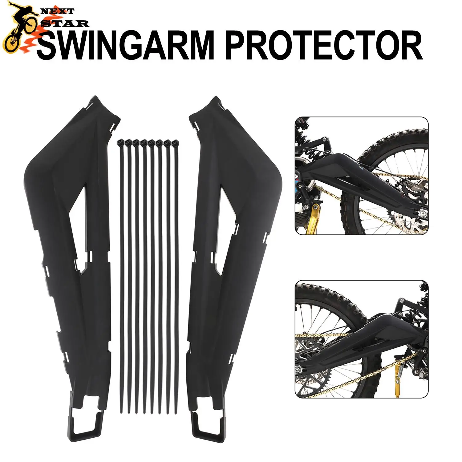 New 2022 Motorcycle Plastic Imitation Carbon Swingarm Swing Arm Protector For Sur-Ron Surron Light Bee S X Electric Motorcycle