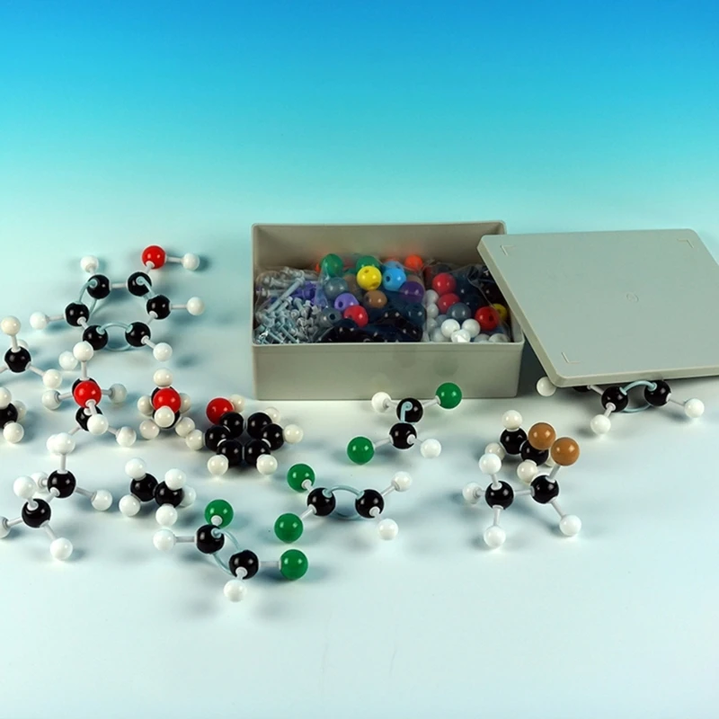 

444 Pieces Chemistry Molecular Model Kit Student and Teacher Set for Organic and Inorganic Chemistry Learning F19E
