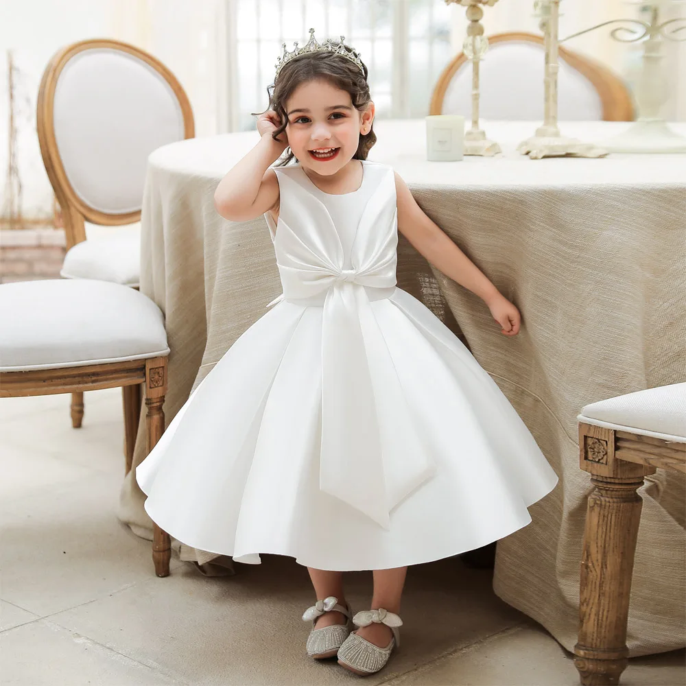 

CLS-512 White Baby Baptism Clothes Newborn Ceremony Vestidos Girl 1 Year Birthday Evening Party Dress For 3-24 Months 3T 4T 5T