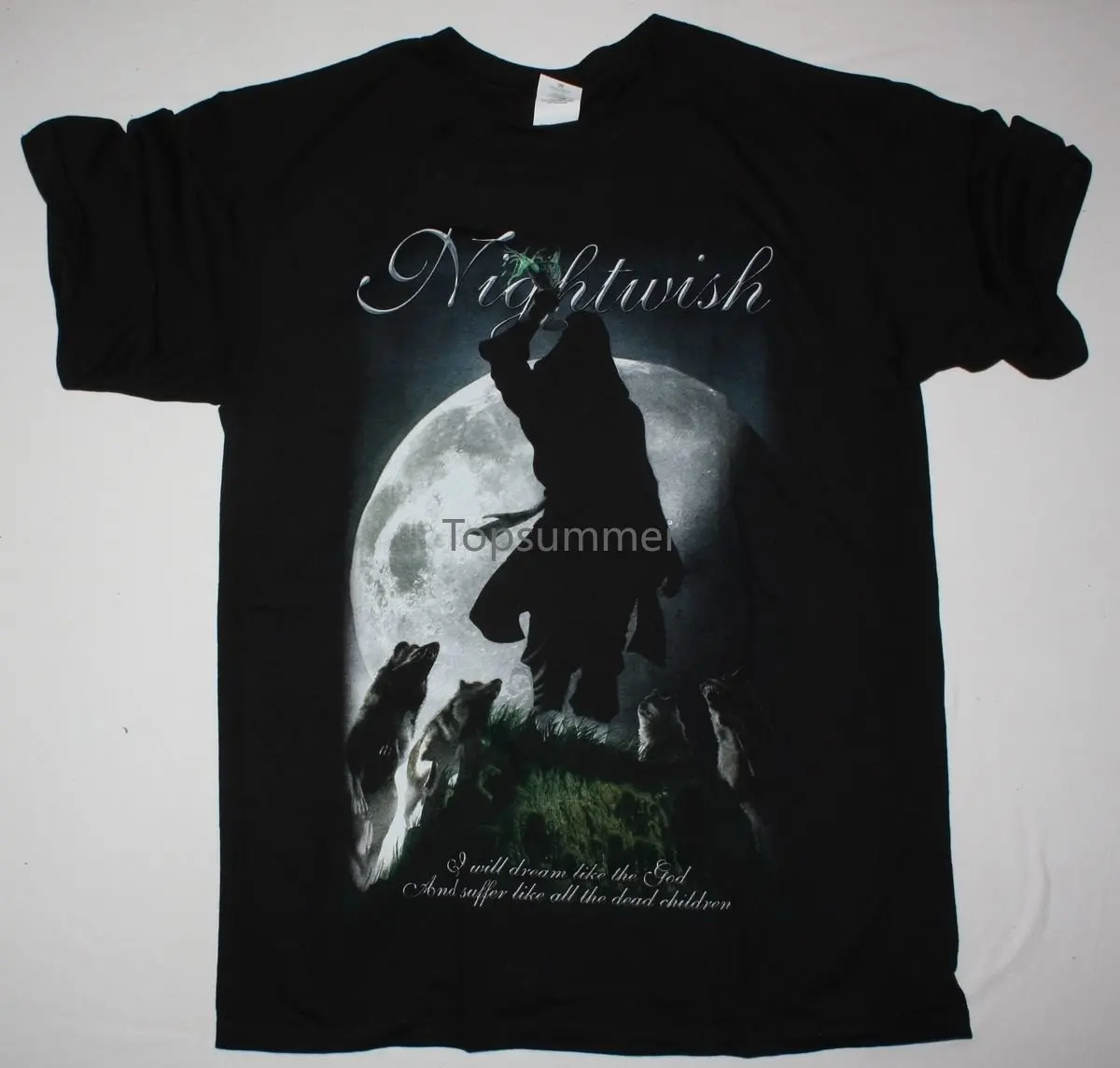 

Nightwish Seven Days To The Wolves Black T Shirt Within Temptation Tarja Turunen 100% Cotton Tee Shirt, Tops Wholesale Tee