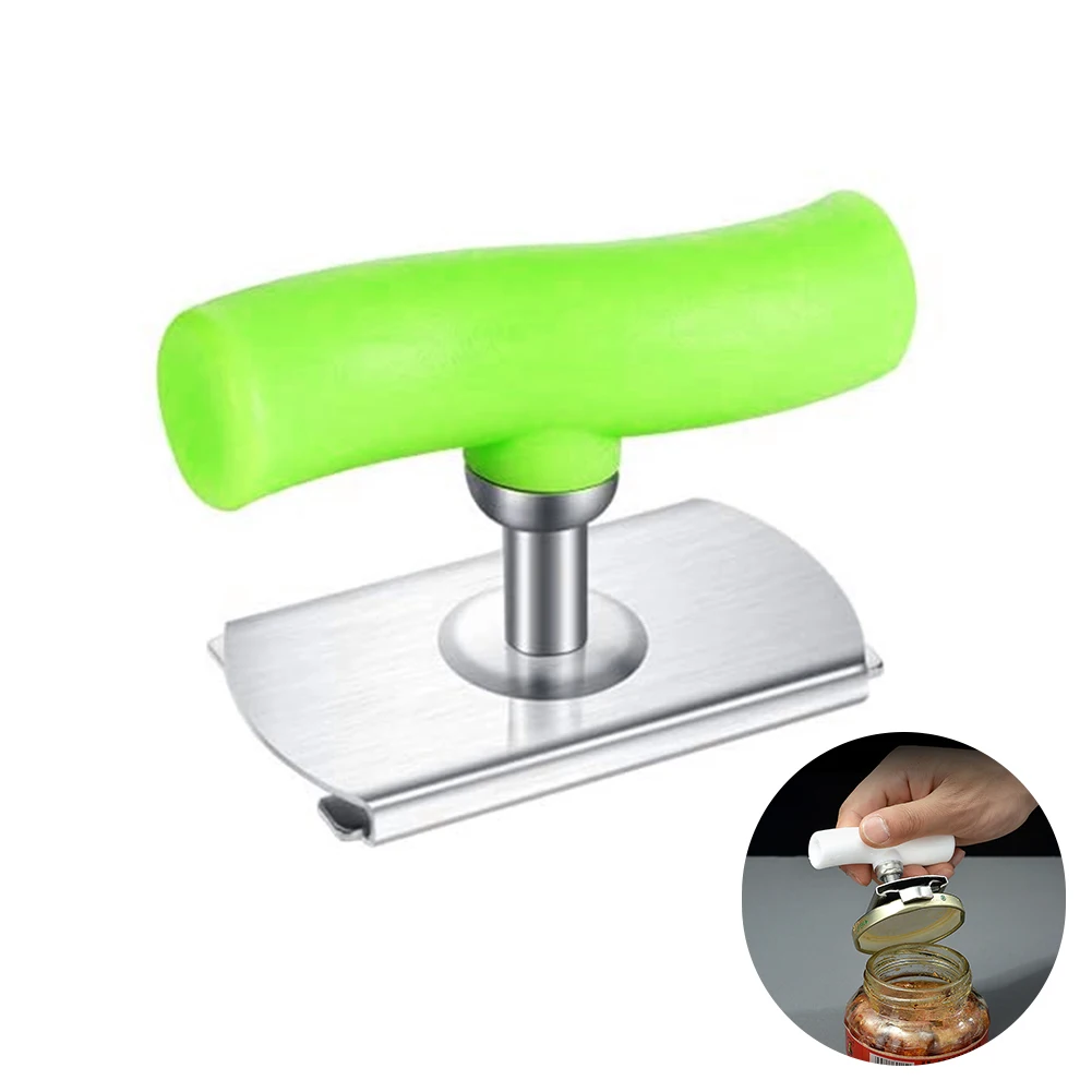 

Can Opener Tools Cap Lid Easy Gadget Manual Can Jar Opener Adjustable Stainless Steel Lids off Bottle Twist 1-3.7 Inches Kitchen