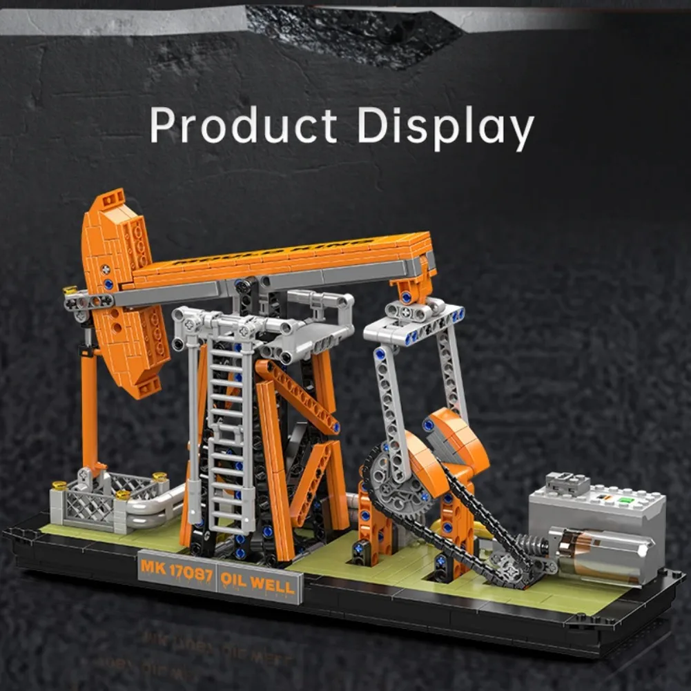 Фото MOLD KING 17087 Масляная колодец Модель Технология MOC Engineering 840 шт. Строительные блоки Игрушка с электродвигателями №5
