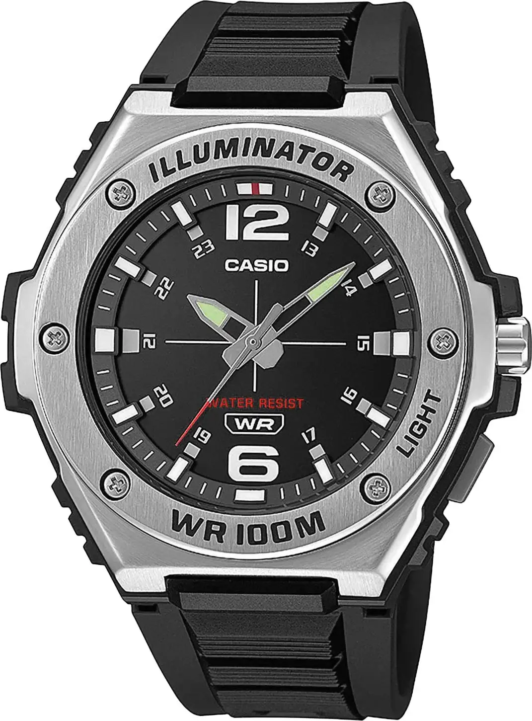 Фото Часы ``CASIO`` MWA-100H-1A мужские японские наручные часы со светодиодной подсветкой и