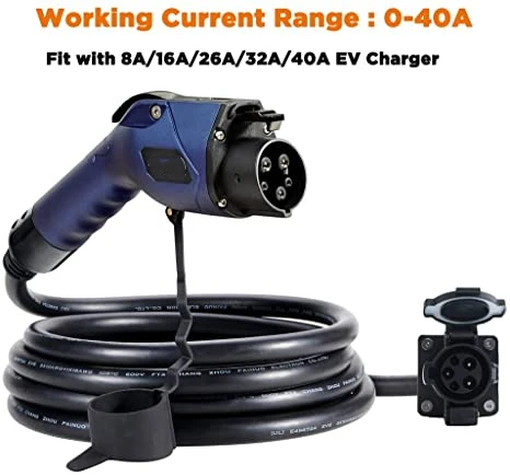 

16A 32A 80 A 5M EVSE Charging Cable SAE J1772 Female Plug To Type 1 Male Socket EV Charging Connectors Charger Adapter Extension