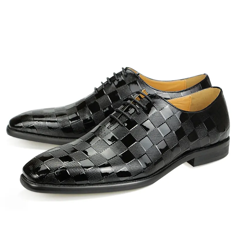 Fashion New High Quality Genuine Leather Shoes Men's Black Formal Dress Wedding Footwear Gentleman Style Loafers Handmade