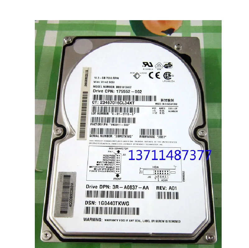 

100%New In box 1 year warranty 18.2GB BB01813467 175552-002 3R-A0837-AA 80pin Need more angles photos, please contact me