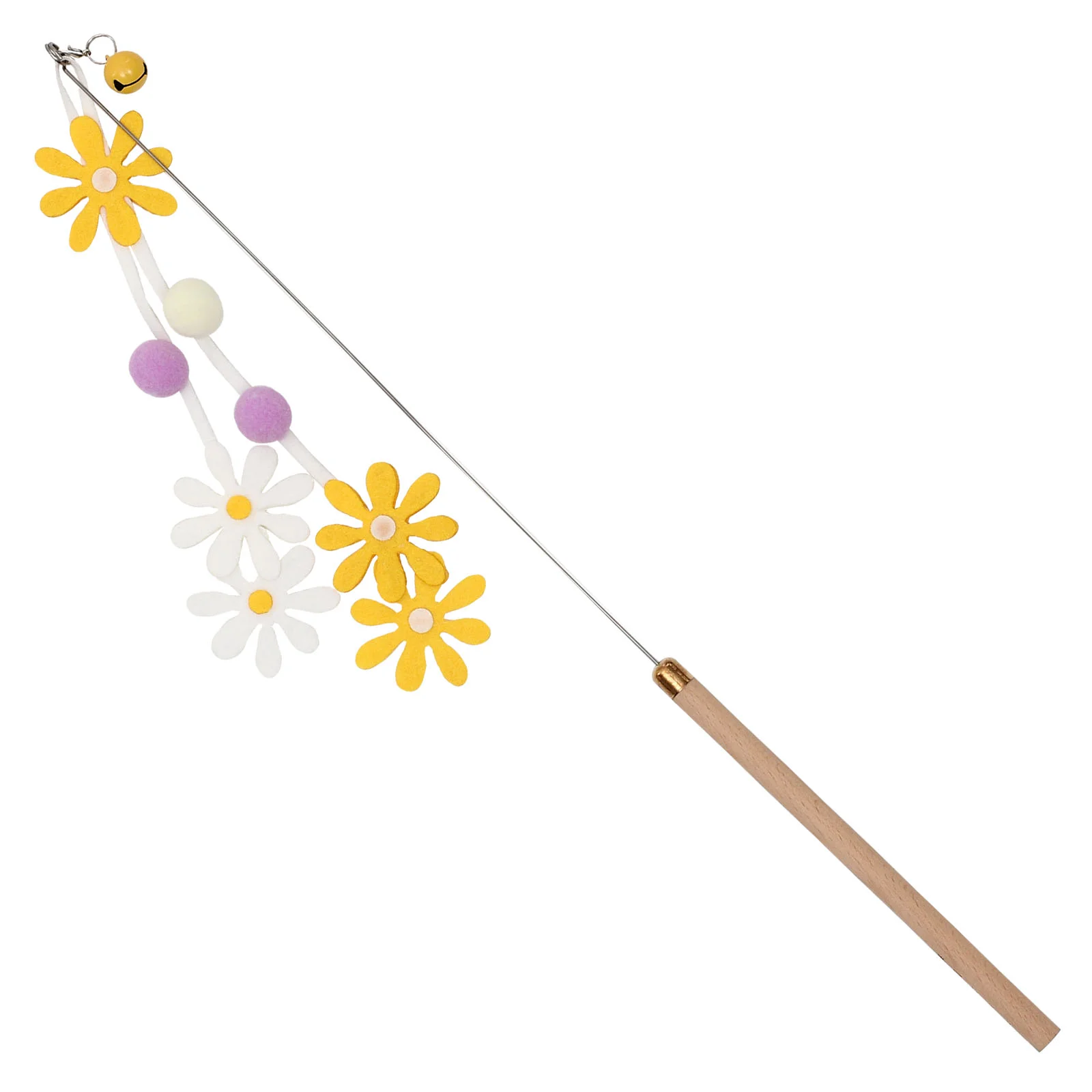 

Cat Toy Kitten Wand Teasing Toys Interactive Funny Teaser Stick Playing Interesting Plush Catnip Pom Household Cat accessories