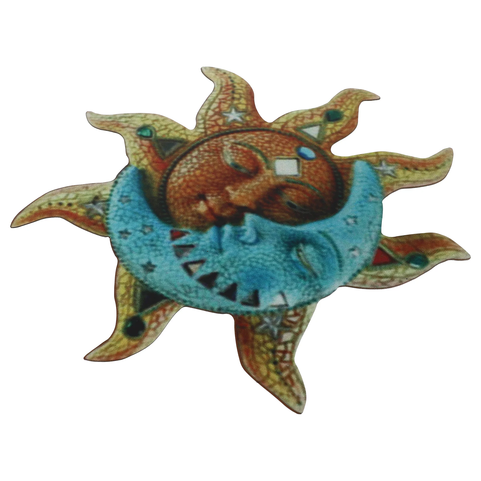 

Wall Suniron Metal Pendant Moon Decor Inspirational Plaques Outdoor Celestial Statue Pediments Ornament Decoration Garden