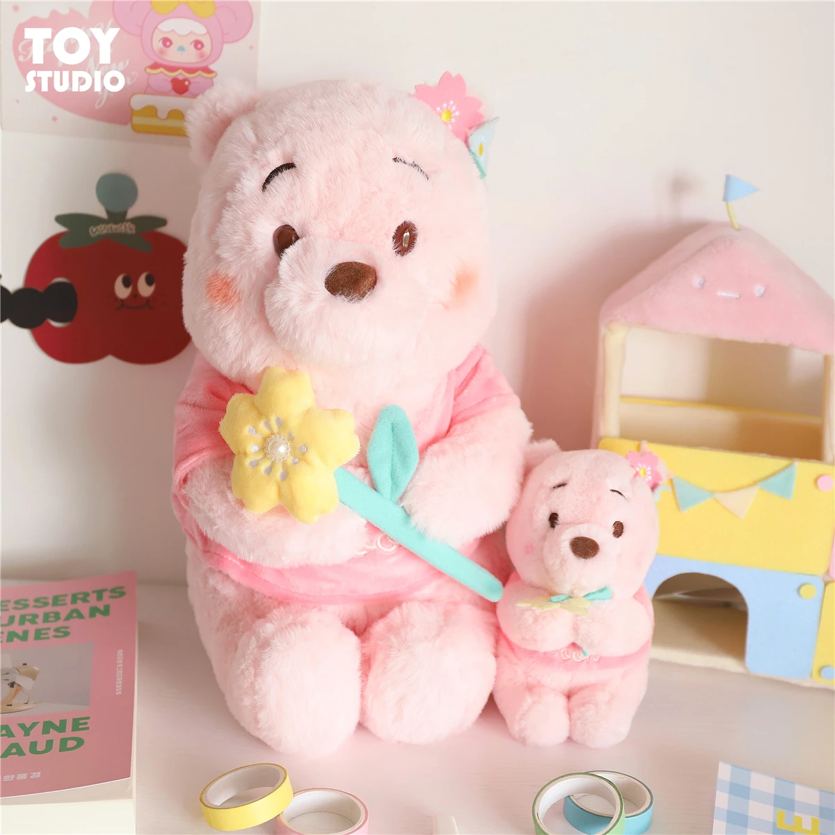 

Оригинальный Винни-Пух из Диснея, вишневый медведь, плюшевый игрушечный брелок с ароматом, кукла, подарок на день рождения для ребенка