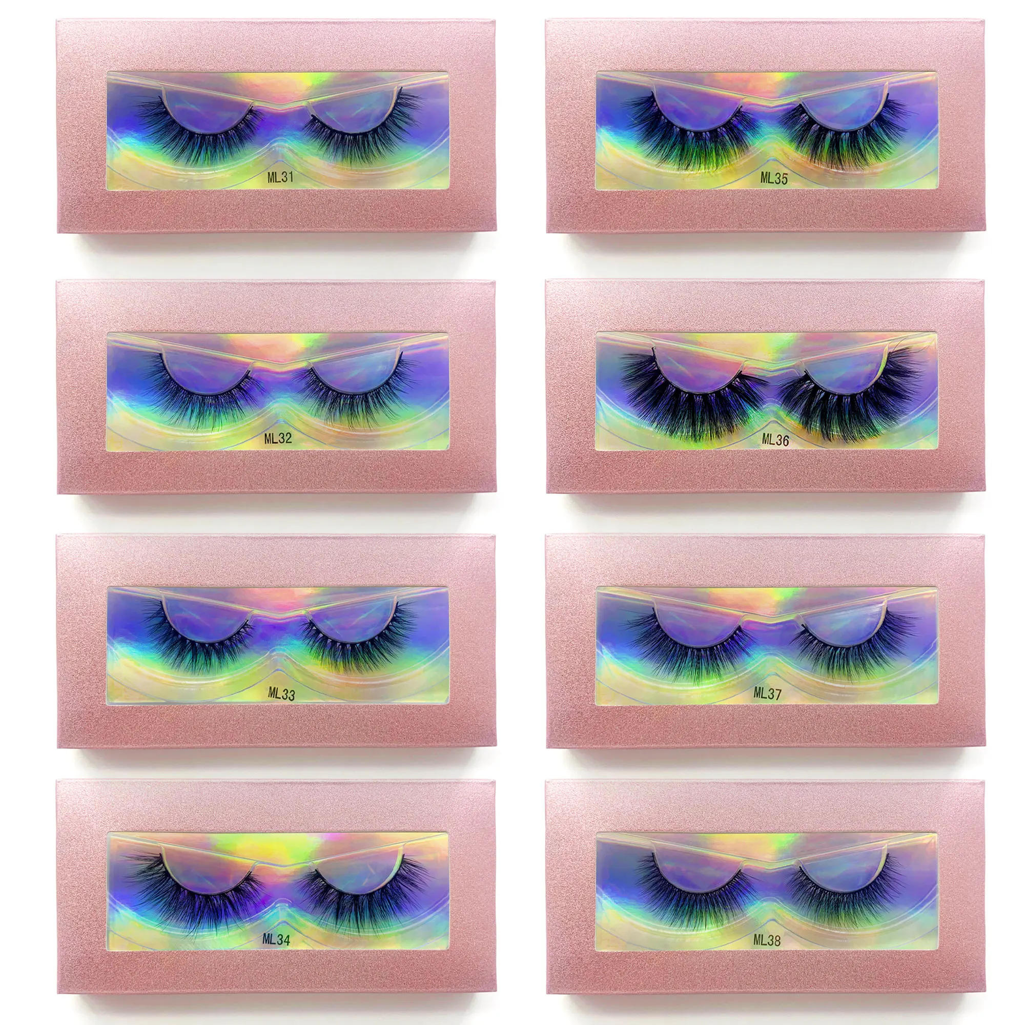 

Норковые ресницы 10/100 пар, натуральные густые ресницы Wispy для макияжа, красивые мягкие ресницы, оптовая продажа ресниц с упаковочными трафар...