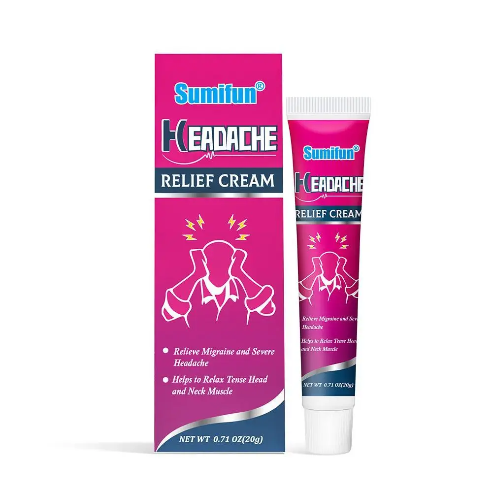 New Headache Relief Cream Herbal Migraine Treatment For Relax Nerve Relieve Stress Soothing Pain Dizziness Medical Ointment | Красота и