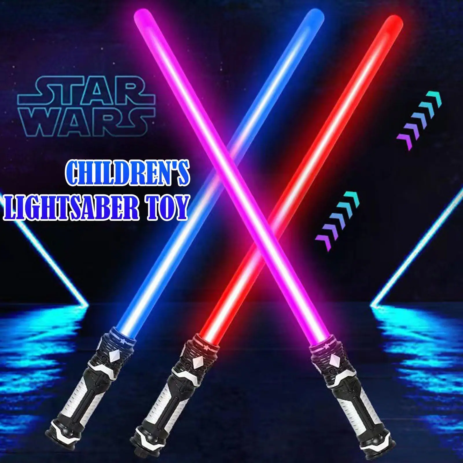 

66cm Flashing Lightsaber Toy Kids Duel Games Smooth Light Girls Retractable 2 1 Toys Boys Gifts And Sword Swing Sound Q0w9
