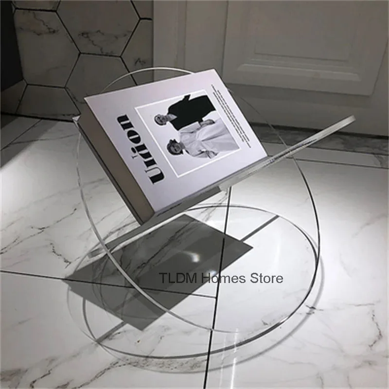 Nordic Acrylic Display Stand Simple Creative Sofa Side Table Plexiglass Color Transparent Planetary Home Bookshelf Storage Rack