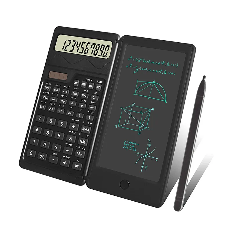 6.5 Inch Portable Calculator LCD Screen Writing Tablet Folding Scientific Calculator Tablet Digital Drawing Pad With Stylus Pen