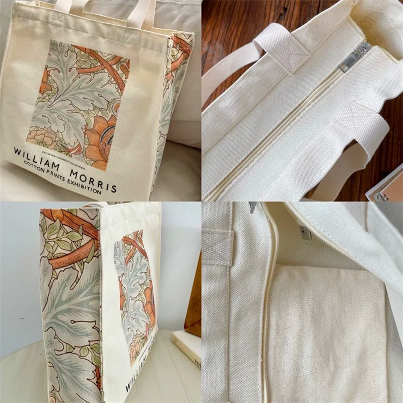 Женская Холщовая Сумка через плечо винтажная Сумка-тоут высокого качества с