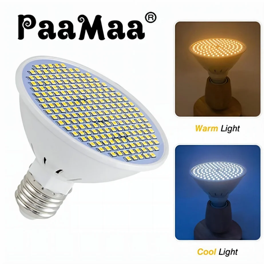 

PaaMaa AC 220V LED E27 Lamp E14 Spotlight Bulb 48 60 80 126 200 300 Leds Spotlight 85V-265V Bombillas Led Lampada Spot Light