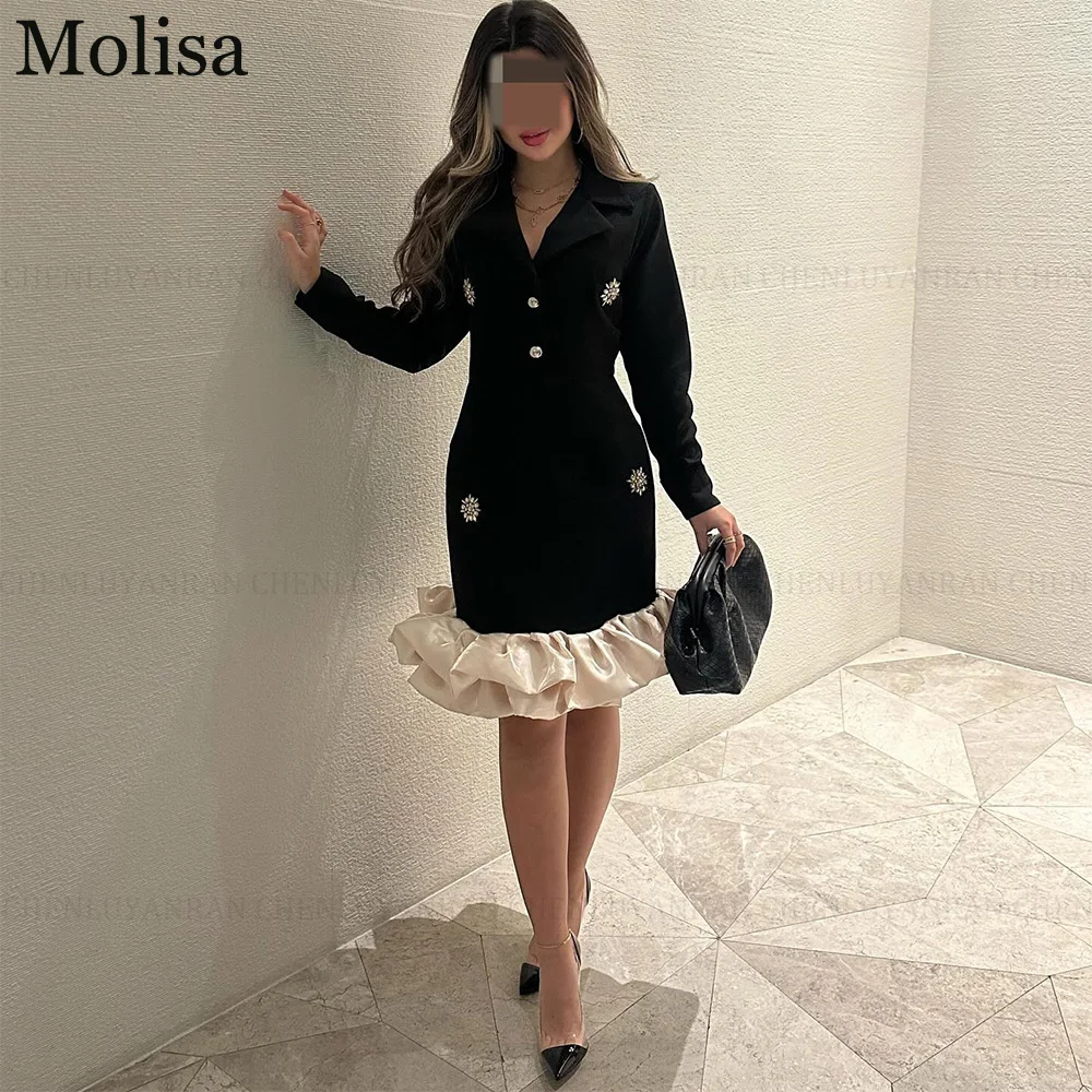 Элегантные черные платья для официального мероприятия MOLISA из Саудовской Аравии