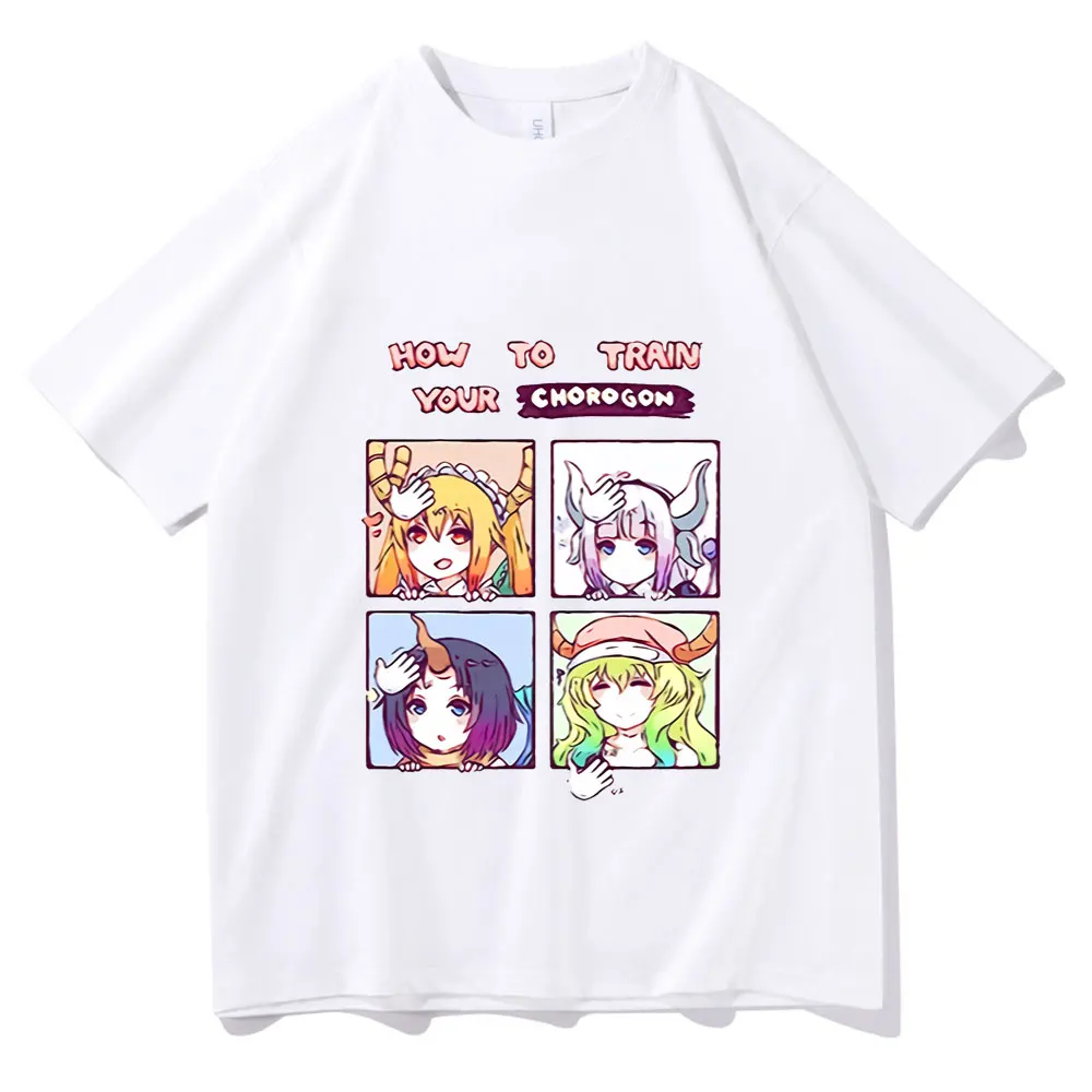 

Miss Kobayashi's Dragon Maid Tshirt Funny Anime Harajuku T-shirt Tops Women Fashion Cotton Tee New Man Woman Kawai Cute T Shirts