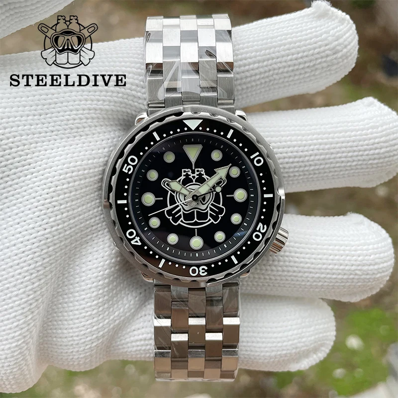 

STEELDIVE Official SD1975P Tuna Watch Super Luminous Ceramic Bezel Automatic Mechanical Wristwatch Dive Watch 300M Waterproof