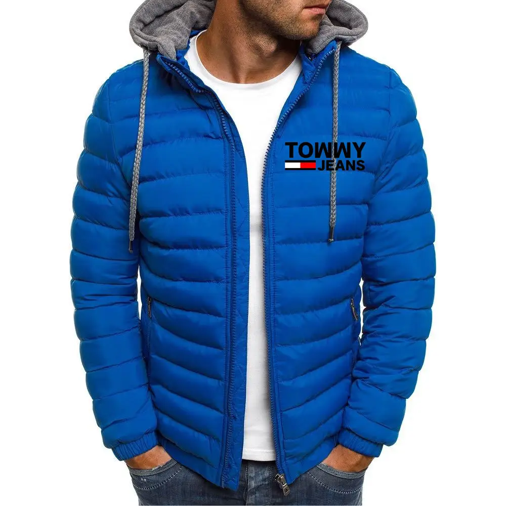 2022 plus size men's brand outdoor casual jacket Winter coat men's clothing hooded black jacket Men's coat quilted streetwear zi