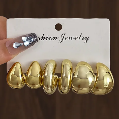 Серьги-кольца LATS золотые винтажные