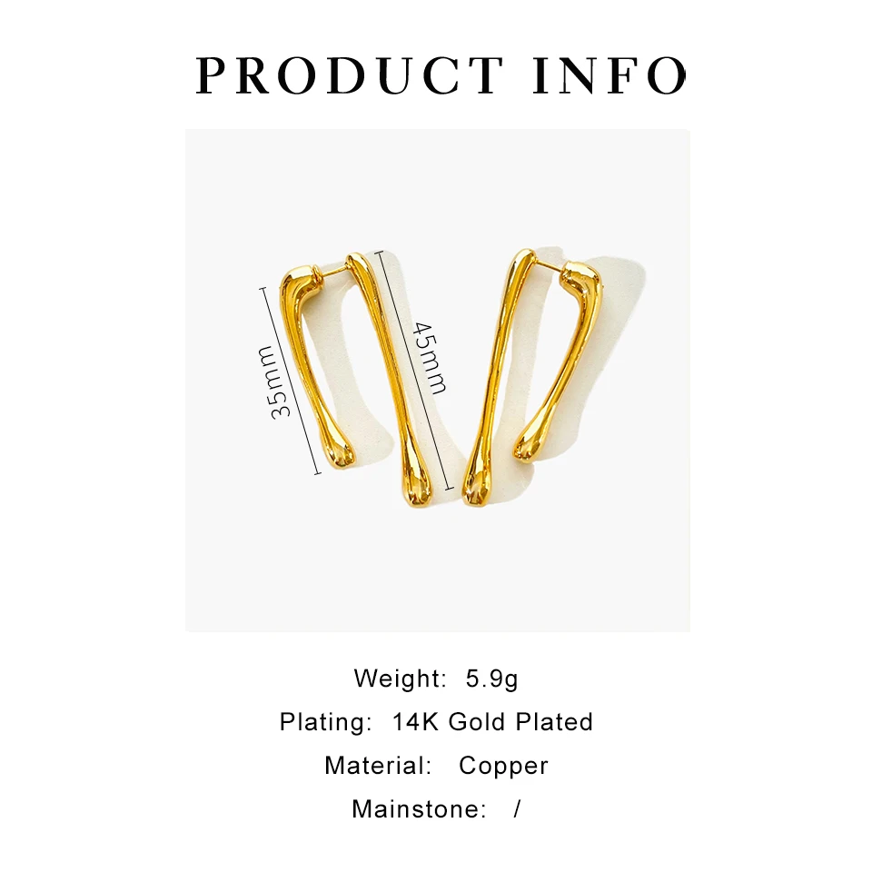 Серьги Peri'sbox с золотым и серебряным покрытием