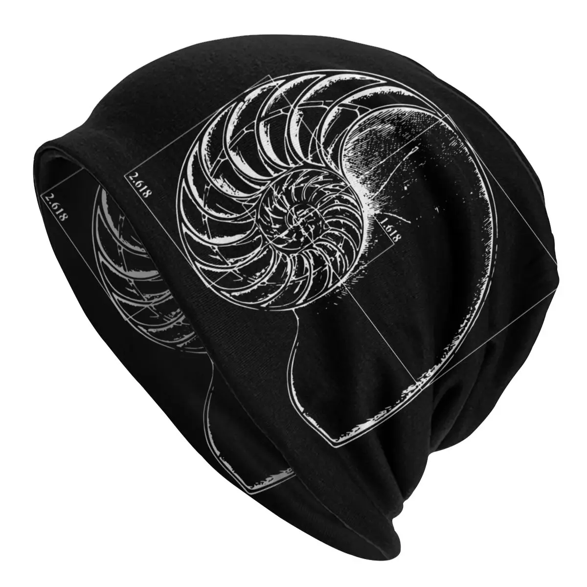 Fibonacci On A Nautilus Shell математические шапки уличные шапочки унисекс теплая Весенняя