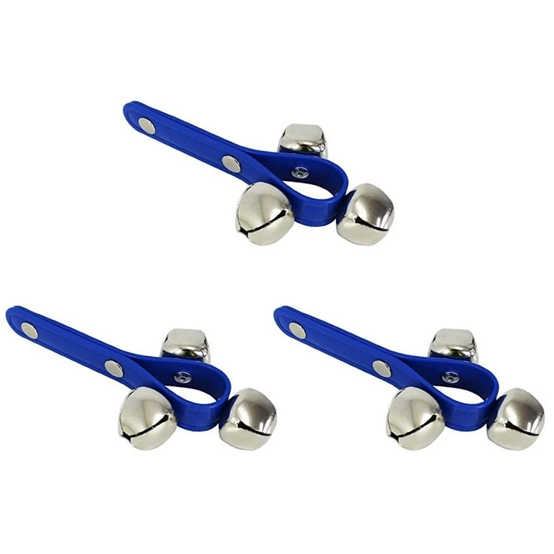 

3 шт., 3-колокольчик с пластиковой ручкой, обучающий перкуссионный инструмент для детей