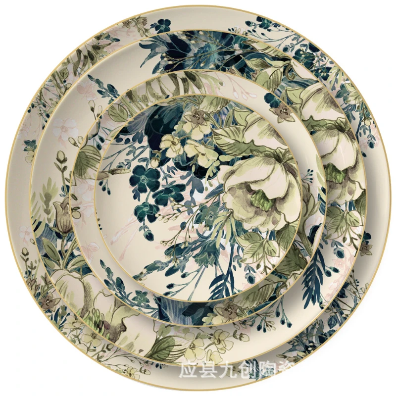 

Creative Plates for Food Nordic Dining Table Beautiful Tableware Dishes Dinner Plate Dish Meal Tray Tables Kitchen Western plate