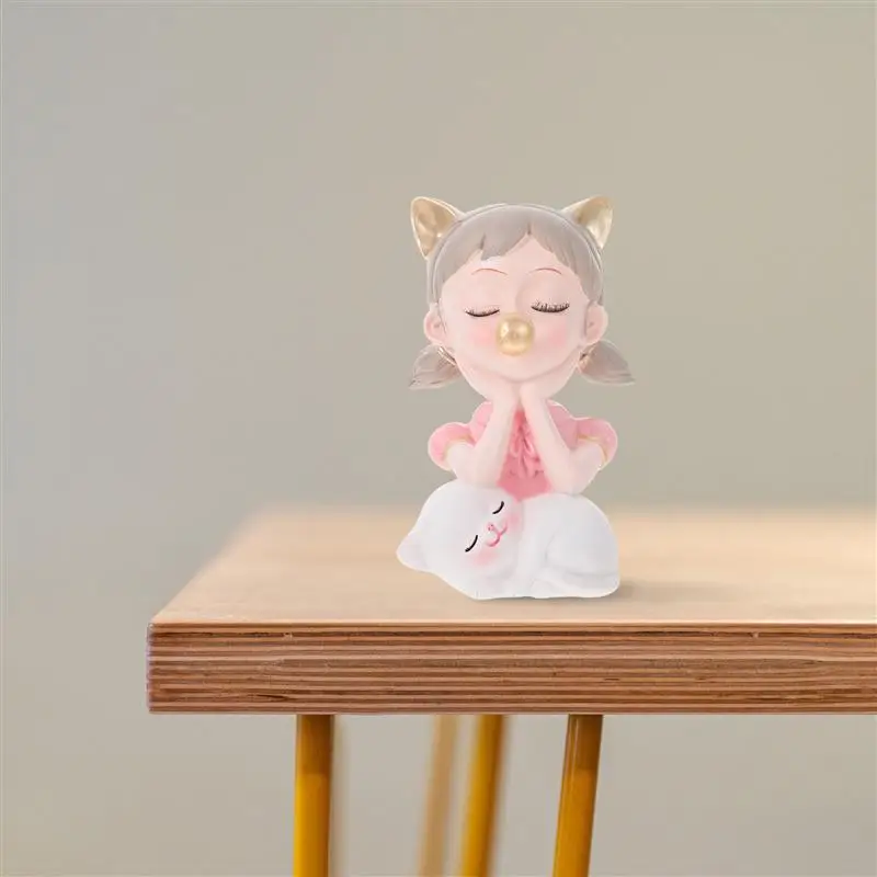 

Искусственная статуя, украшение, мультяшная статуя девушки, креативная статуя девушки, настольное украшение, прикроватное украшение