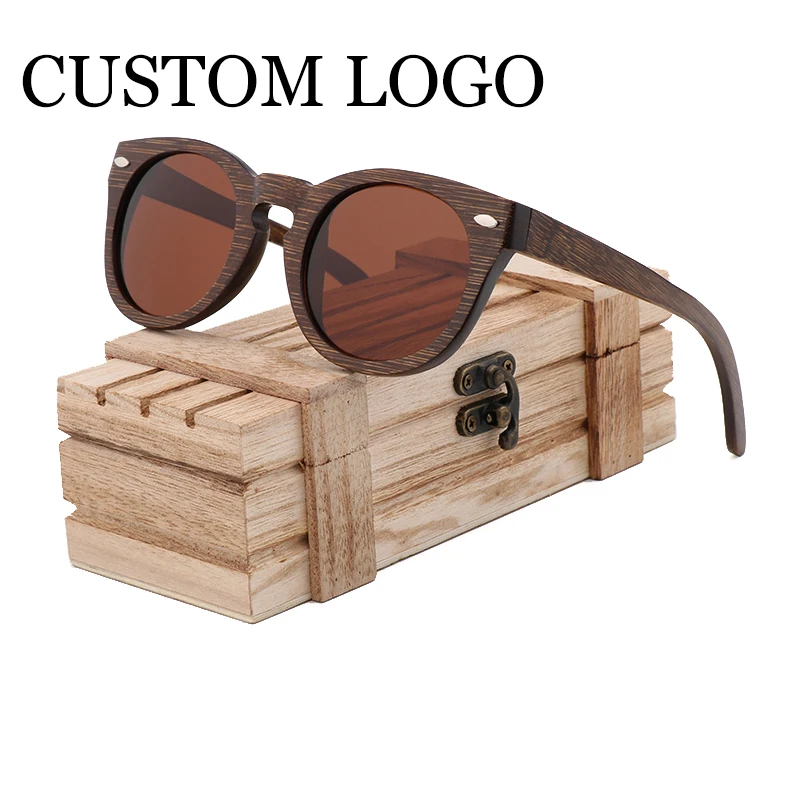 

Коричневые бамбуковые поляризованные солнцезащитные очки УФ 400 антибликовые модные дизайнерские аксессуары ручной работы в винтажном сти...