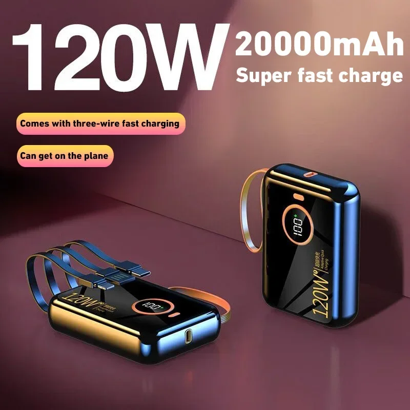 120 Вт Power Bank 100000 mah Портативный резервный аккумулятор большой емкости с быстрой
