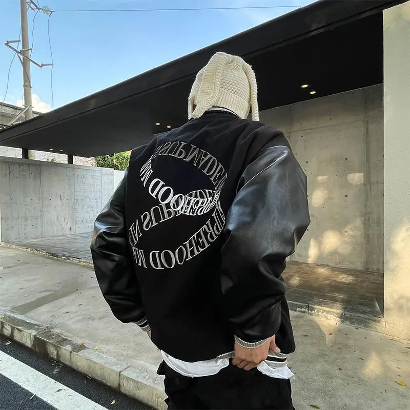 

Y2K American street trend handsome design embroidered jacket jacket men's and women's high street loose casual jacket 2023 new