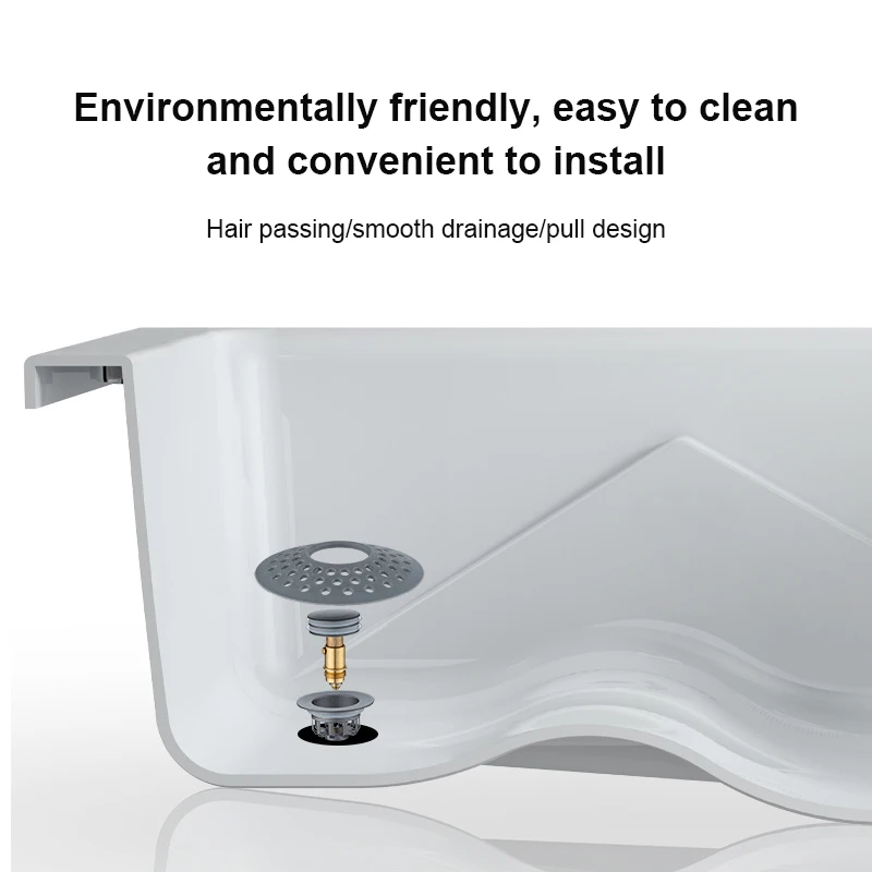 

Bathtub Stopper Bath Stopper Tools -up Bounce Core Stainless Steel Universal For 1.6-2.0 Inch Bathroom Gadgets Sink Strainer