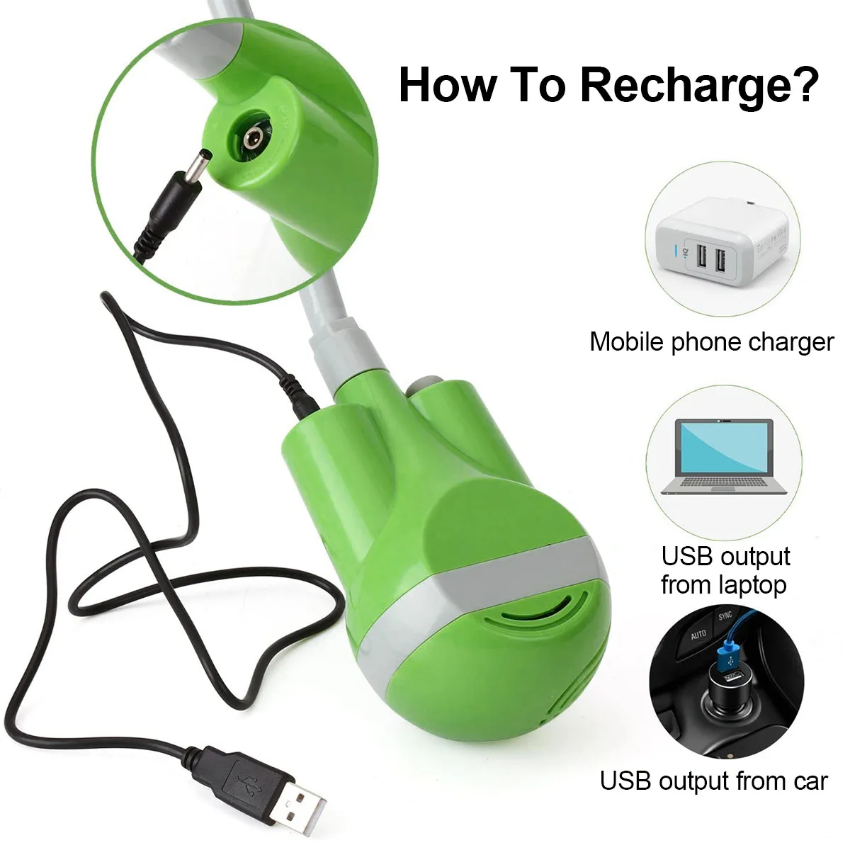 Беспроводная портативная насадка для душа с зарядкой от USB |