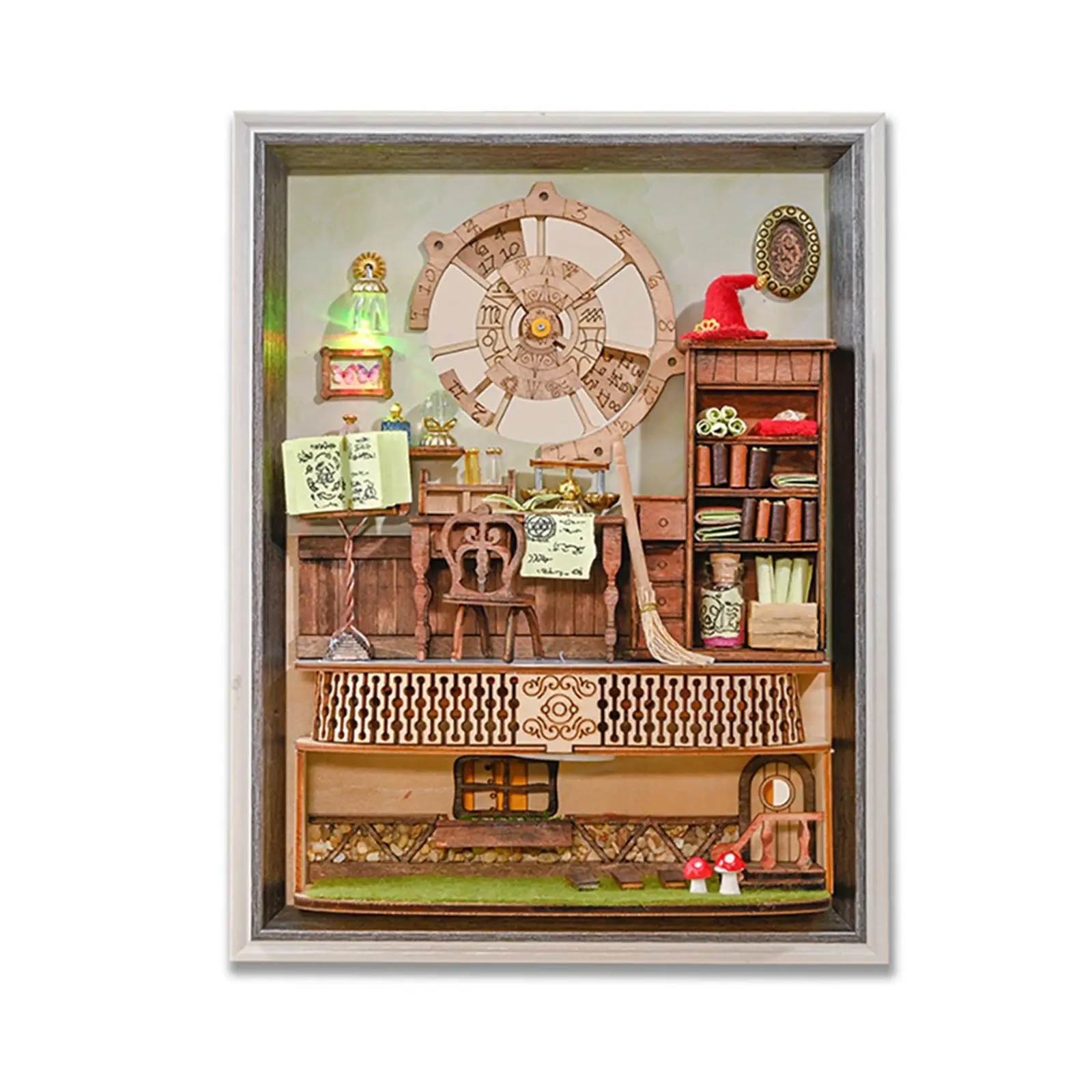 

DIY Miniature Dollhouse Kit Decor 3D Puzzle Handcraft Furniture Mini Wooden Lights House for Adults Kids Children Gifts