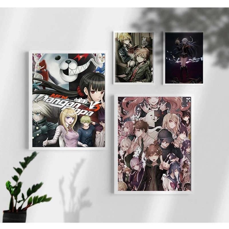 

Anime Game Characters Poster Danganronpa Silk Spun Cloth Prints Canvas Painting Wall Art Living Room Bedroom Home Decoration