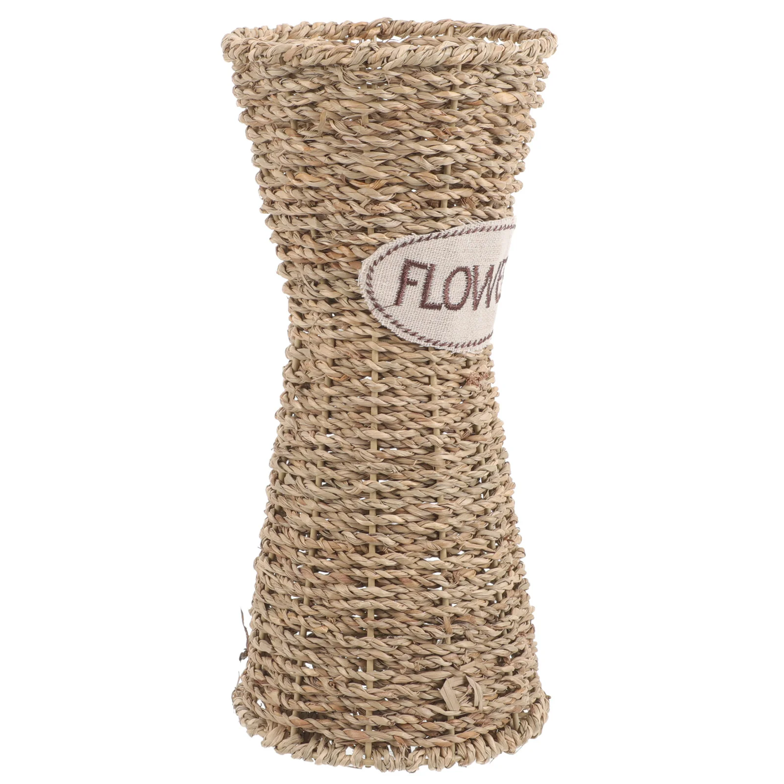 

Portable Wicker Vase Rustic Handheld Basket Flower Implement Dries Planter Household Woven Aquatic Plants Bride