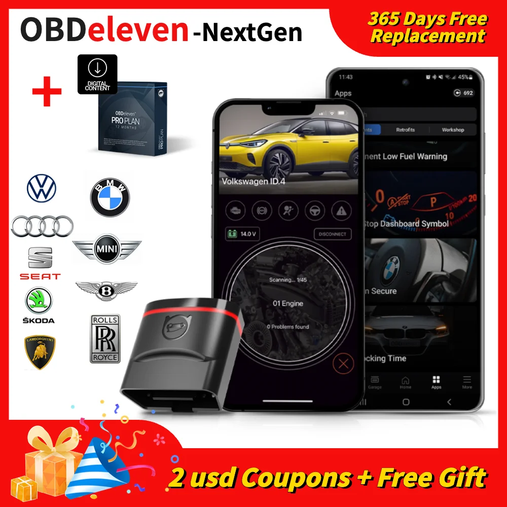 VAG&BWM OBDeleven Ultimate Edition Next Generation OBD11PRO OBD2 Diagnostic Scanner Tool Fault Reader For Android & IOS