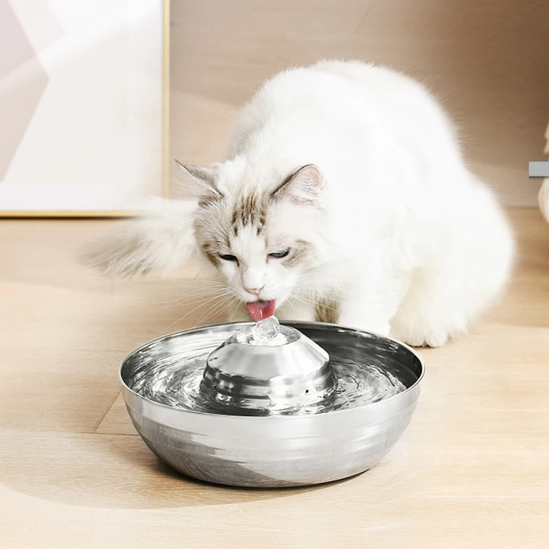 

Pet Cat Dog Ultra-Quiet Automatic Fountains and Filter Cats Drinkers Stainless Steel Cat Fountain Filter Water Drinking Fountain