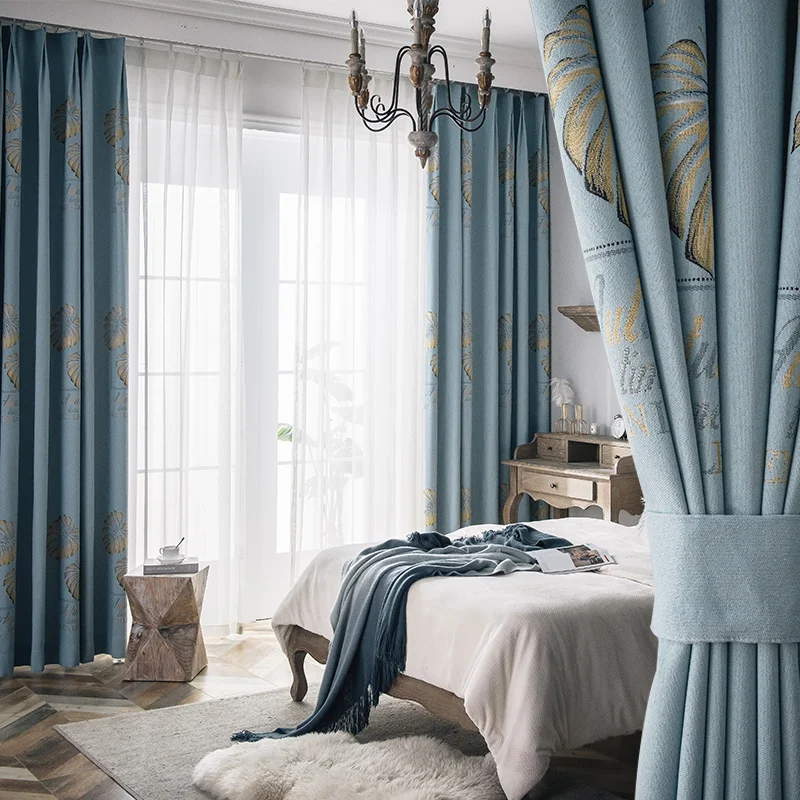 

New Curtains for Living Dining Room Bedroom Simple Modern Scandinavian Print Window Curtain Room Decor