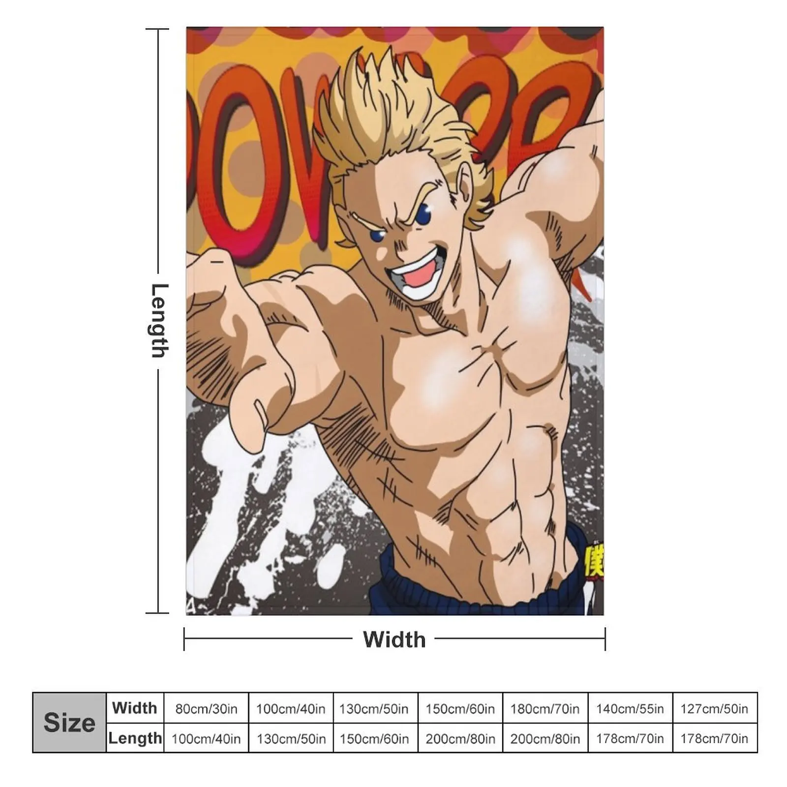 Mirio Togata - POWERRR! Винтажное одеяло для пикника на диван тонкие мягкие искусственные