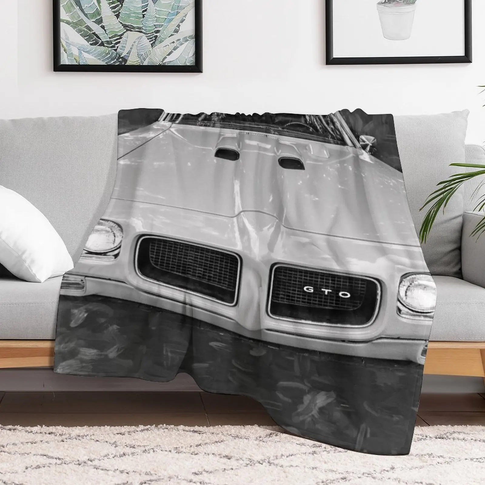 Фланелевое одеяло 1970 Orbit Orange Pontiac GTO Ram X111