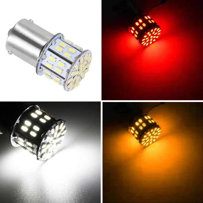 2 шт. автомобисветодиодный светодиодные лампы 12-24 в 1156 P21W 50SMD 3014
