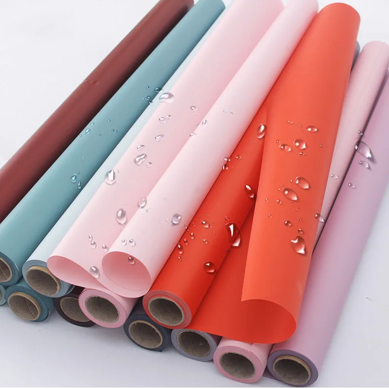 

58cmx10m Roll Solid Color Waterproof Flower Wrapping Paper Florist Bouquet Gift Packaging Paper for Valentine's Day Supplies
