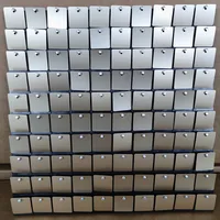 Square Matte Light Gold Sequins in Transparent/White/Black Boards,Grid with Clips Wall Panels Background Plate Air Moving