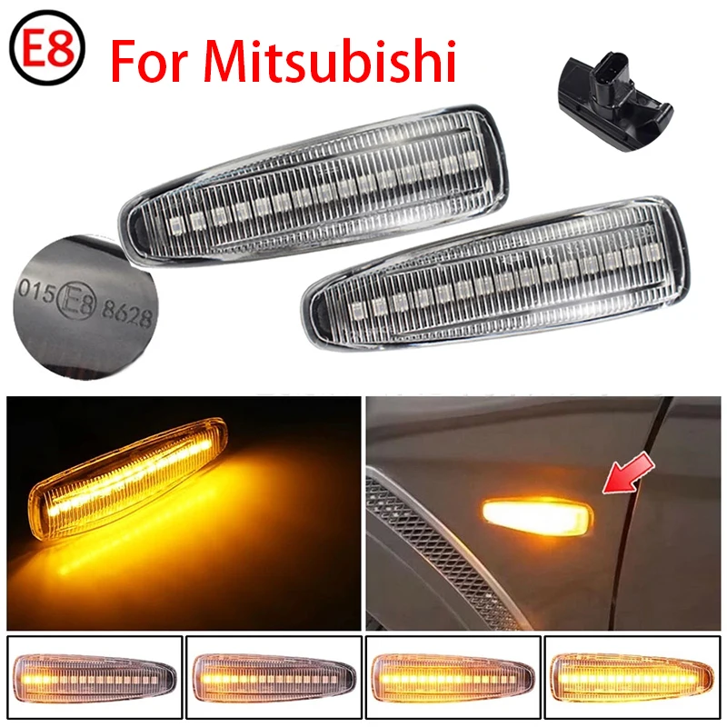 

2 pcs Side Light Marker Lights for Mitsubishi Outlander/Yingshen EVO/Lancer/Mirage Flowing Fender Lights Turning Lights