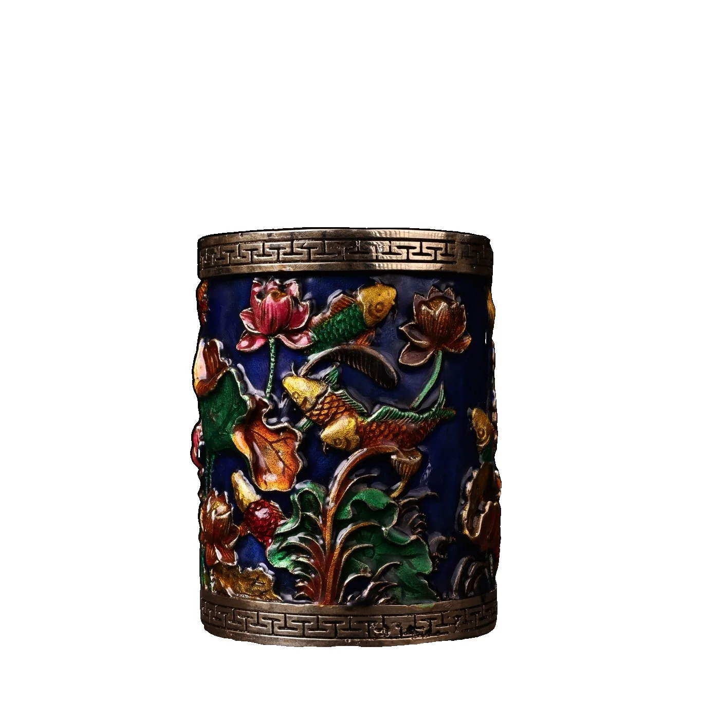 

LAOJUNLU An Old Collection Of Pure Bronze And Inlaid Cloisonné Enamelled Brushstands Style 332 Chinese Traditional Style