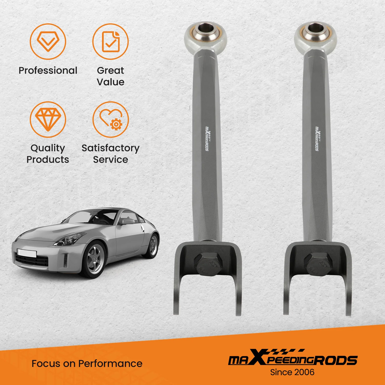 MaXpeedingrods 2 шт. Регулируемые задние нижние носовые рычаги для Nissan 350Z Z33 2003-2009 Infiniti G35